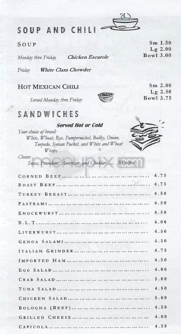 Mark's Deli - Providence, RI menu_pic