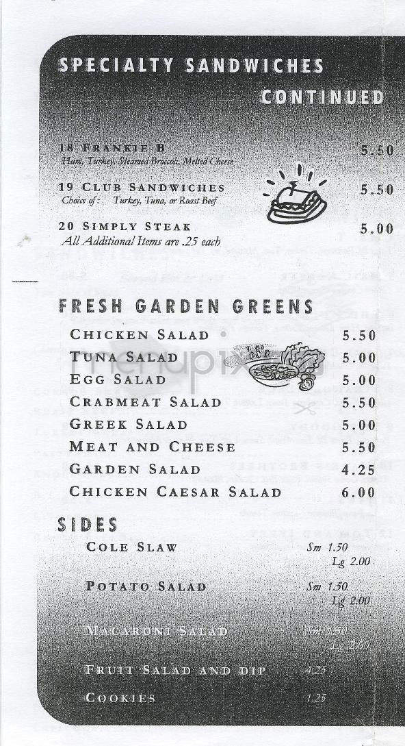 Mark's Deli - Providence, RI menu_pic