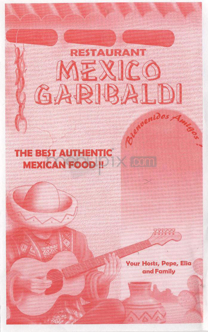 Mexico Garibaldi - Providence, RI menu_pic