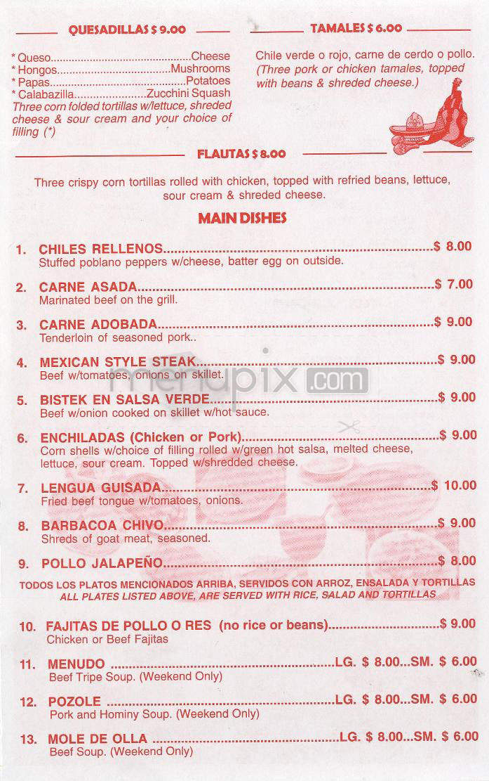 Mexico Garibaldi - Providence, RI menu_pic