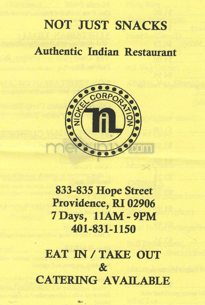Not Just Snacks - Providence, RI menu_pic