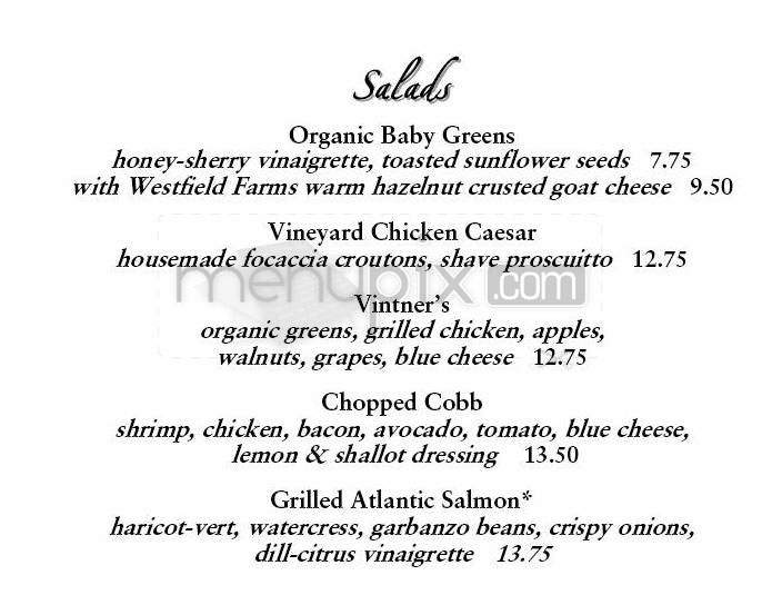 Napa Valley Grille - Providence, RI menu_pic