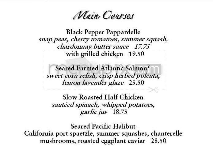 Napa Valley Grille - Providence, RI menu_pic
