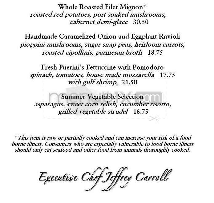 Napa Valley Grille - Providence, RI menu_pic