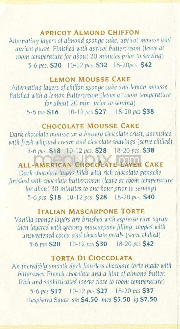 Pastiche Fine Desserts - Providence, RI menu_pic