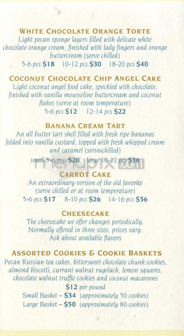Pastiche Fine Desserts - Providence, RI menu_pic