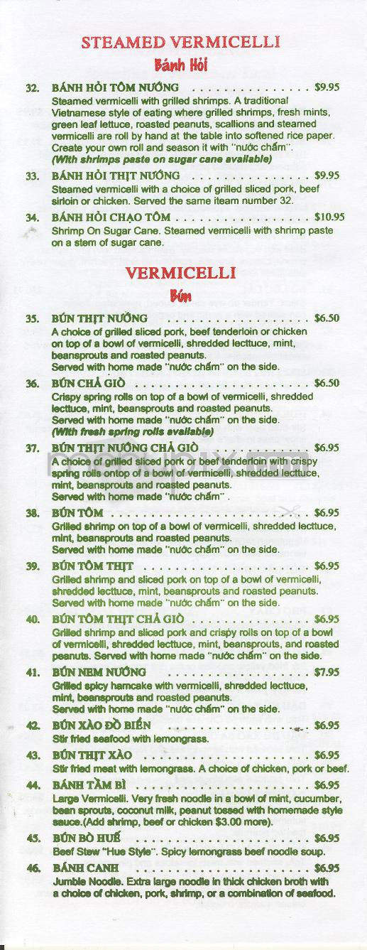 Pho Paradise - Providence, RI menu_pic