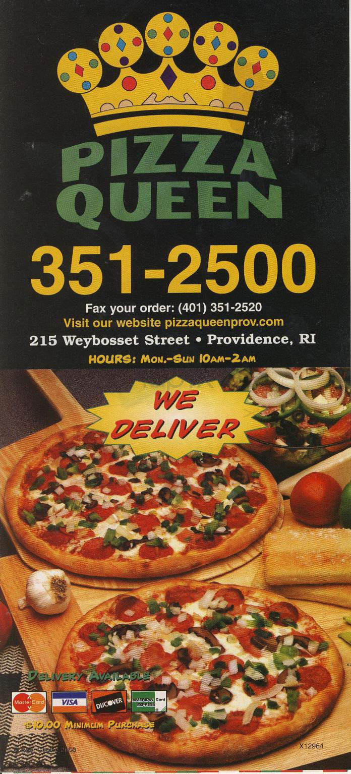 Pizza Queen - Providence, RI menu_pic