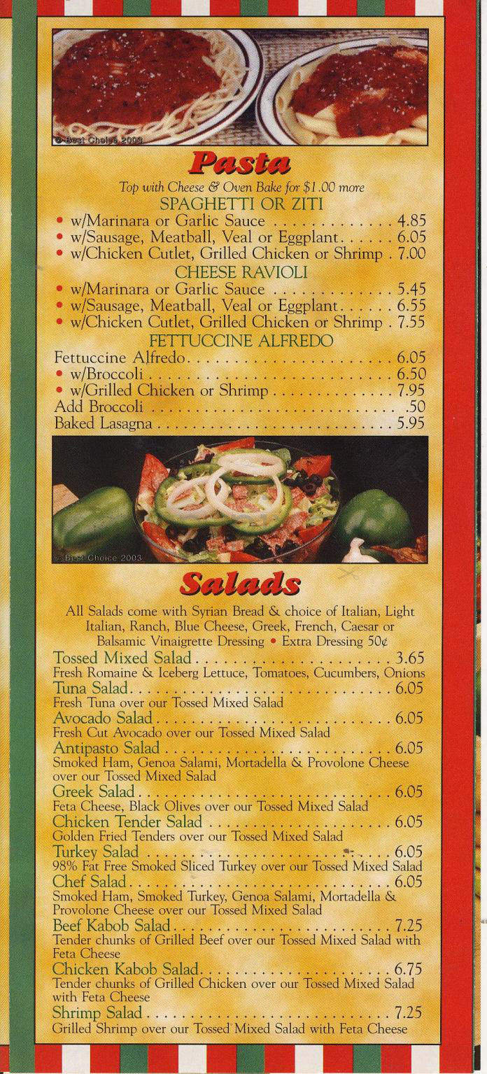 Pizza Queen - Providence, RI menu_pic
