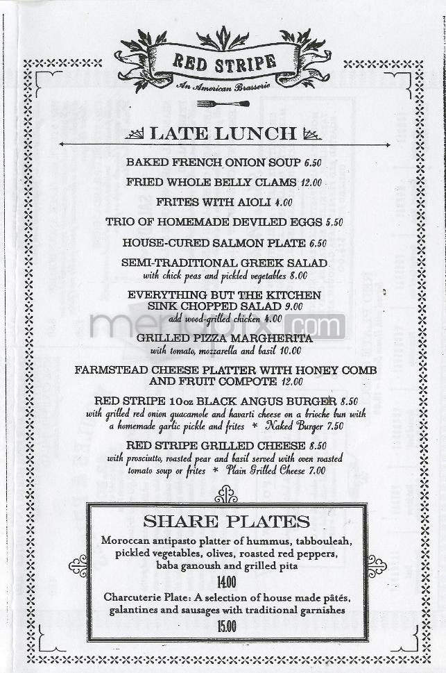 Red Stripe - Providence, RI menu_pic