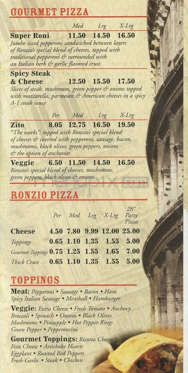 /670332/Ronzio-Pizza-and-Subs-Cranston-RI - Cranston, RI