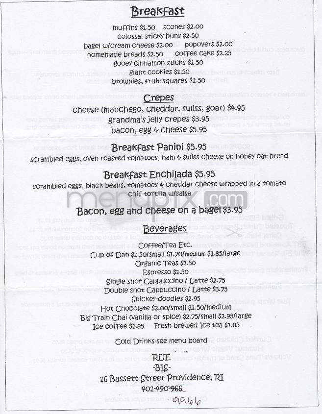 Rue-Bis - Providence, RI menu_pic
