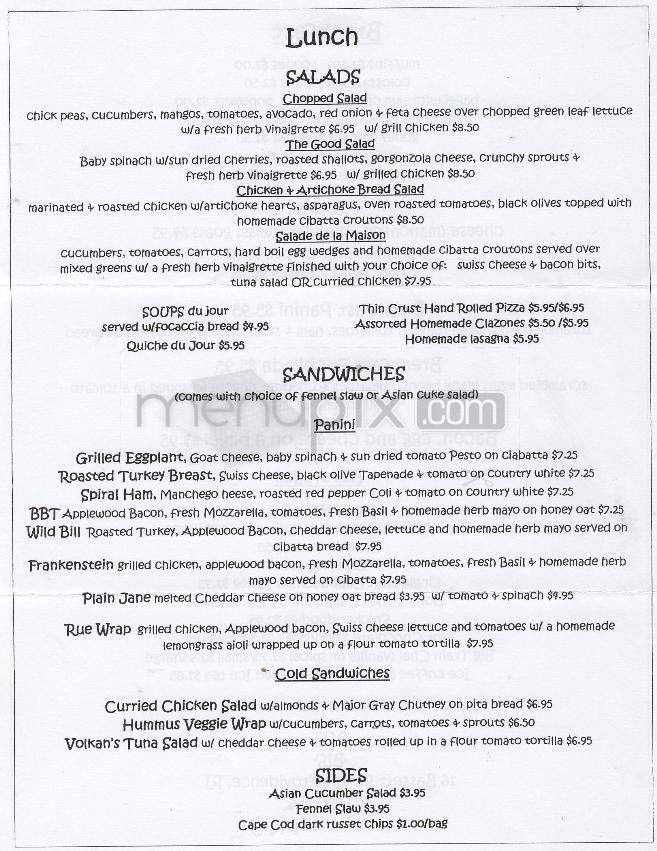 Rue-Bis - Providence, RI menu_pic