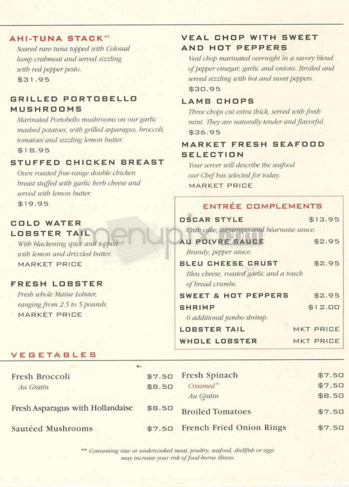 Ruth's Chris Steak House - Providence, RI menu_pic