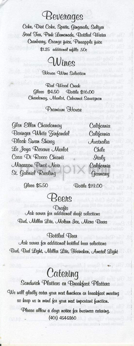 South Street Cafe - Providence, RI menu_pic