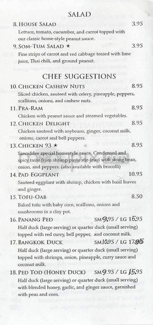 Sawaddee Thai Restaurant - Providence, RI menu_pic