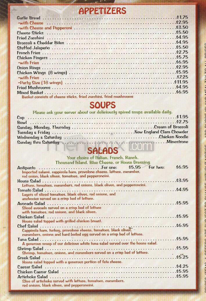 Sicilia's Pizza - Providence, RI menu_pic