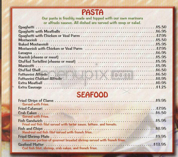 Sicilia's Pizza - Providence, RI menu_pic