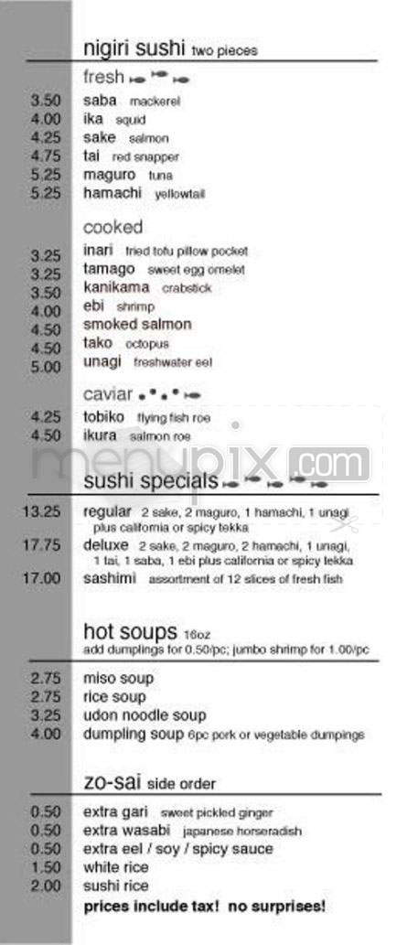 Sushi Express - Providence, RI menu_pic