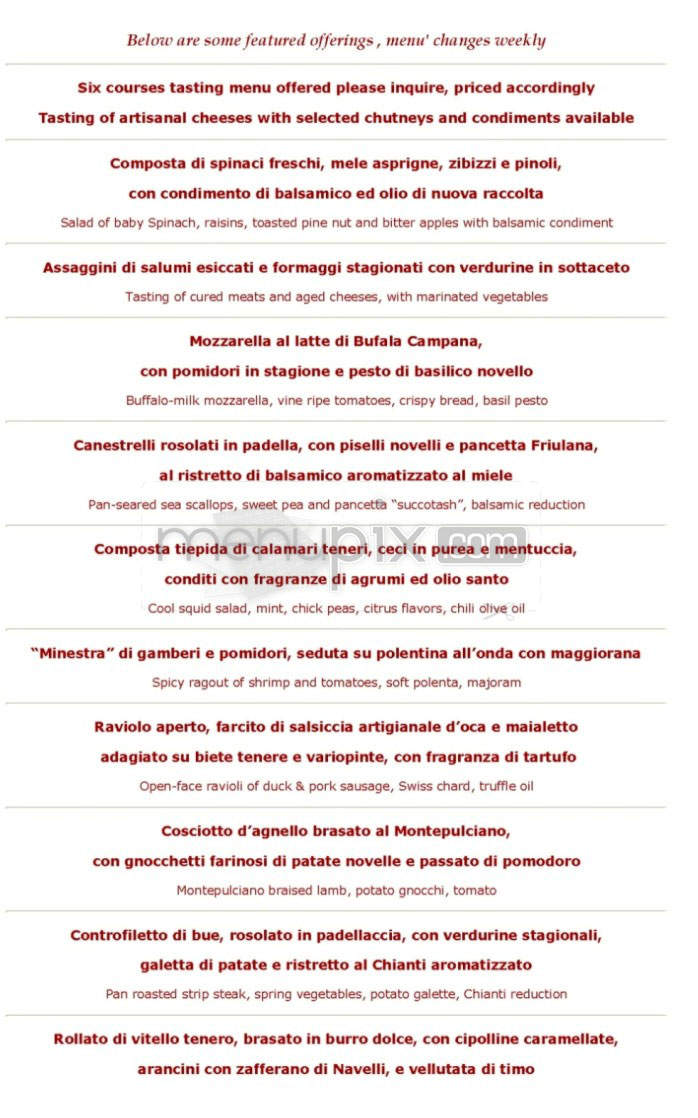 Walter's Ristorante d'Italia - Providence, RI menu_pic