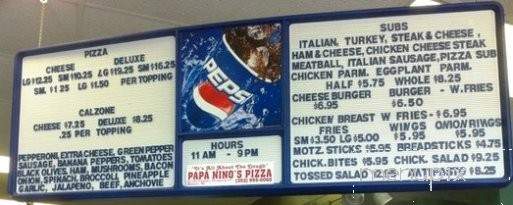 Papa Nino's Pizza - Buxton, NC menu_pic