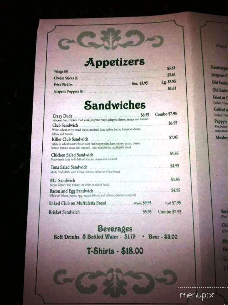 Pappy's Deli & Pub - Lake Charles, LA menu_pic