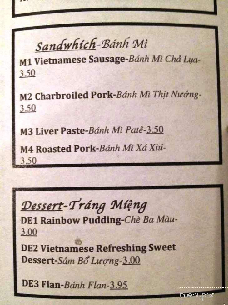 Pho Bac - Evans, GA menu_pic