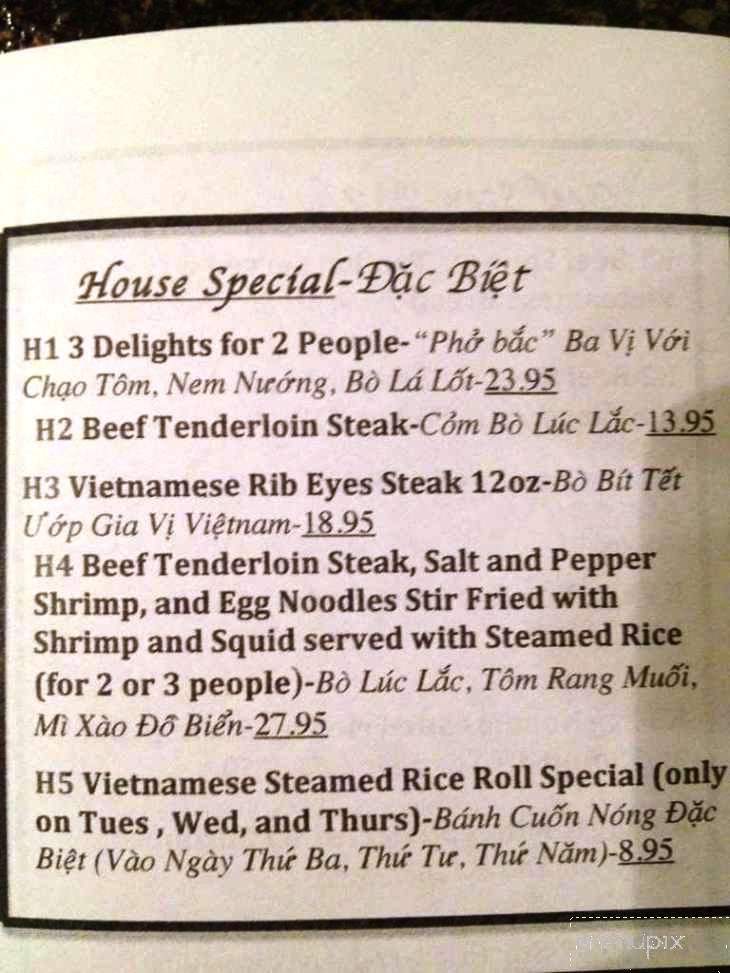 Pho Bac - Evans, GA menu_pic