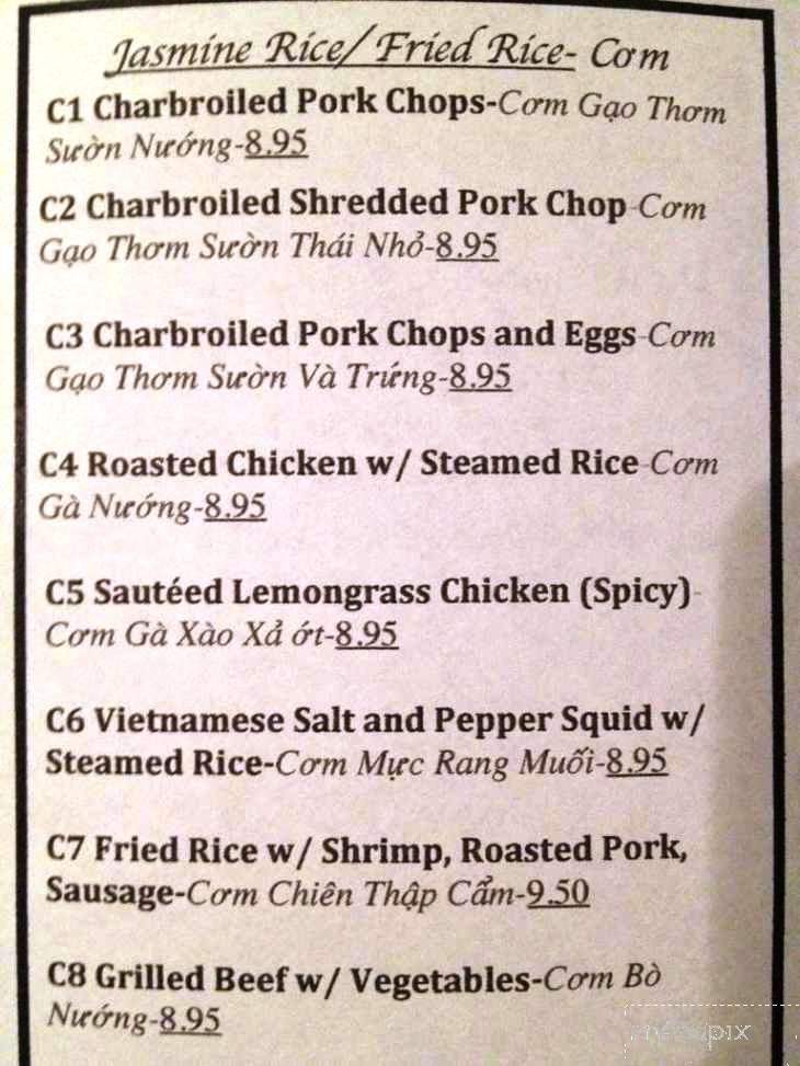 Pho Bac - Evans, GA menu_pic