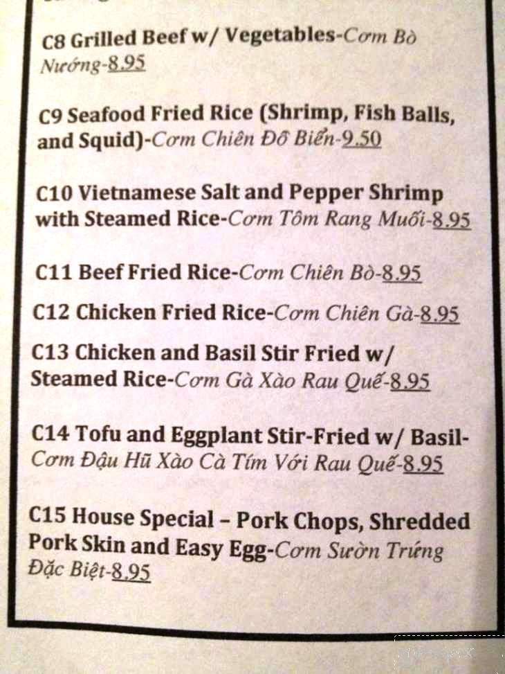Pho Bac - Evans, GA menu_pic