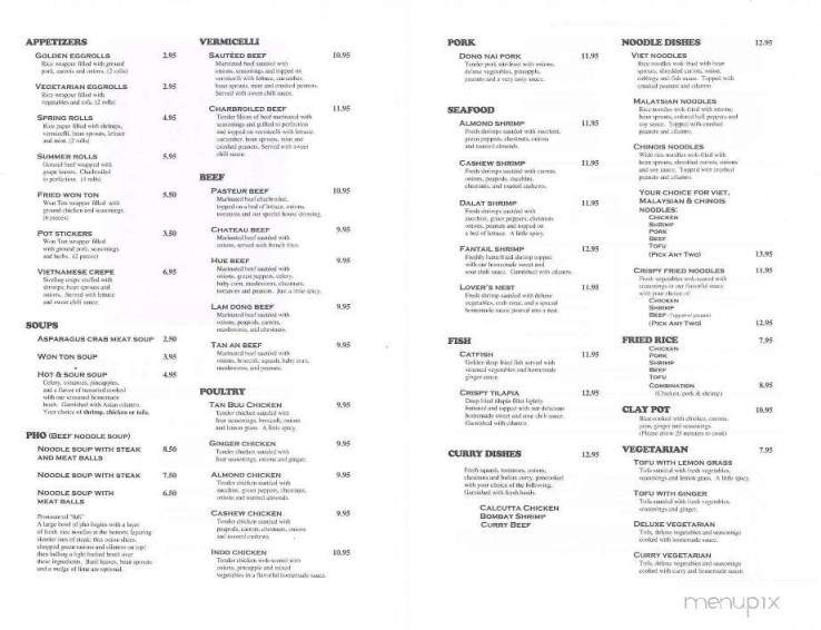 Pasteur Finest Vietnamese - Moline, IL menu_pic