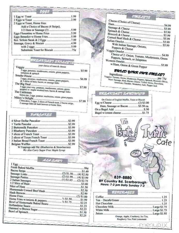 Painted Turtle Cafe - Scarborough, ME menu_pic