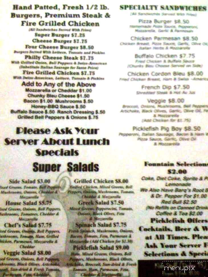 Picklefish - Mobile, AL menu_pic