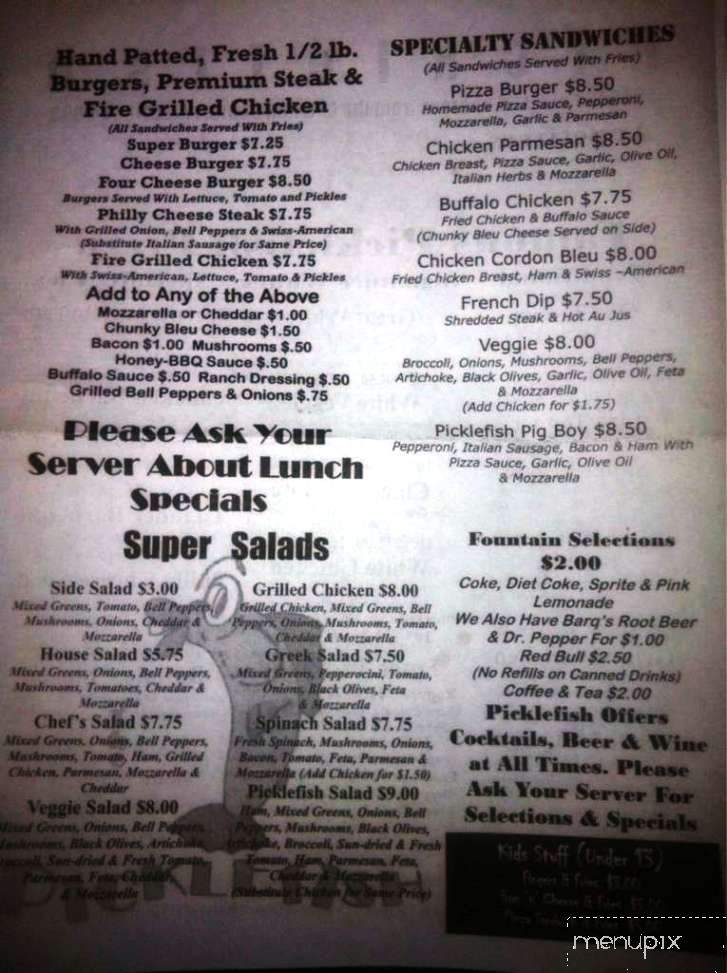 Picklefish - Mobile, AL menu_pic