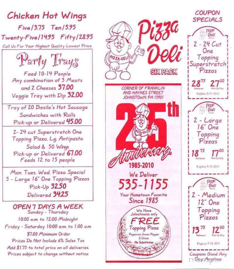 /3819287/Pizza-Deli-Six-Pack-Johnstown-PA - Johnstown, PA