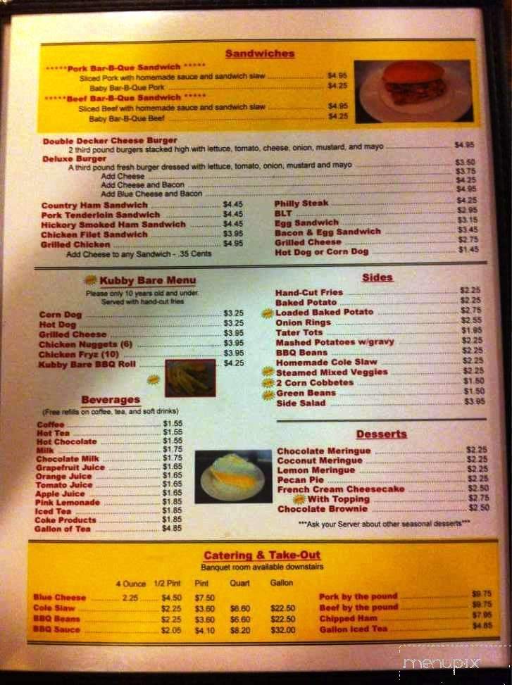 Pardner's Bar-B-Que & Steak - Piney Flats, TN menu_pic