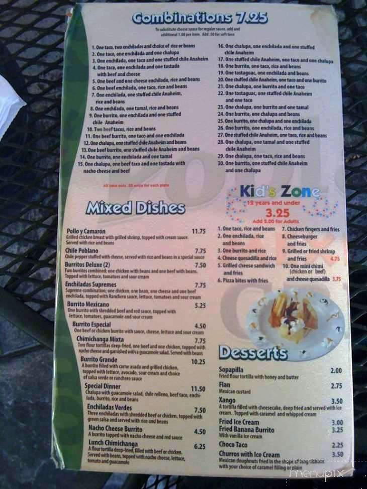 Poblano's Mexican Grill - Martinez, GA menu_pic