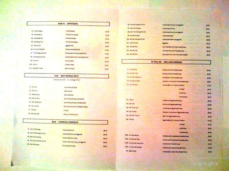 Pho'Nomenal - Oklahoma City, OK menu_pic