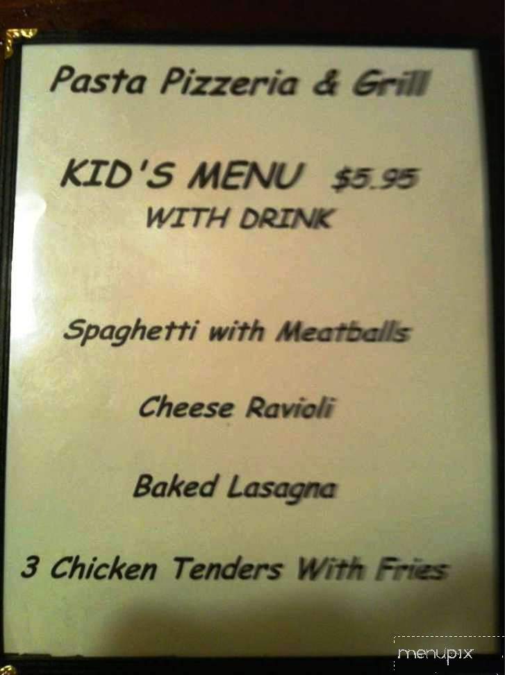 Prattville Pasta Mill - Prattville, AL menu_pic