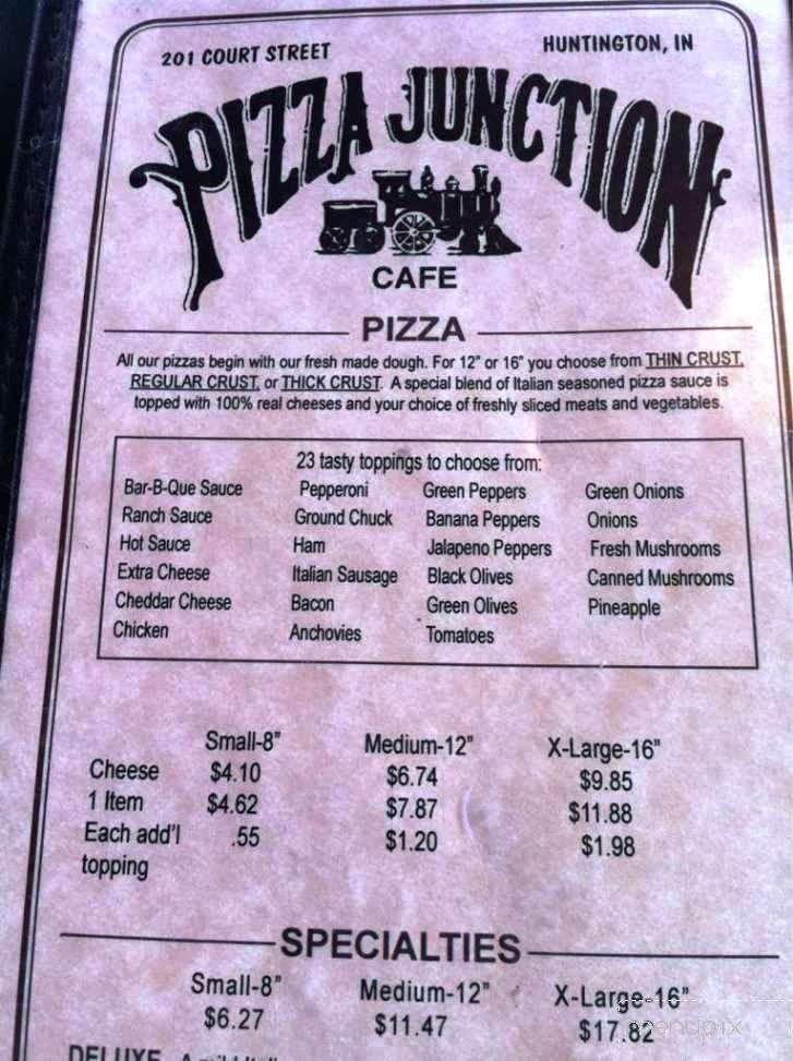 Pizza Junction - Huntington, IN menu_pic
