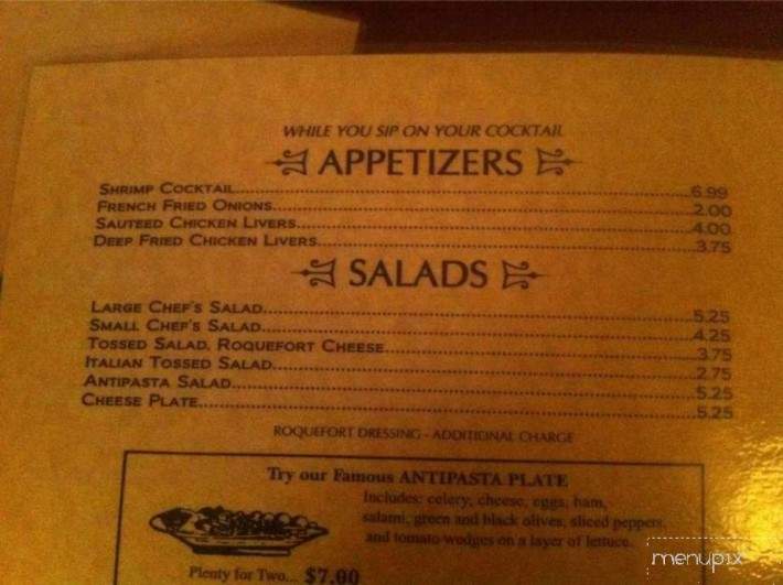 Polinori's Palm Garden Inn - Alliance, OH menu_pic
