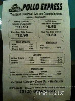 Pollo Express - Chicago, IL menu_pic