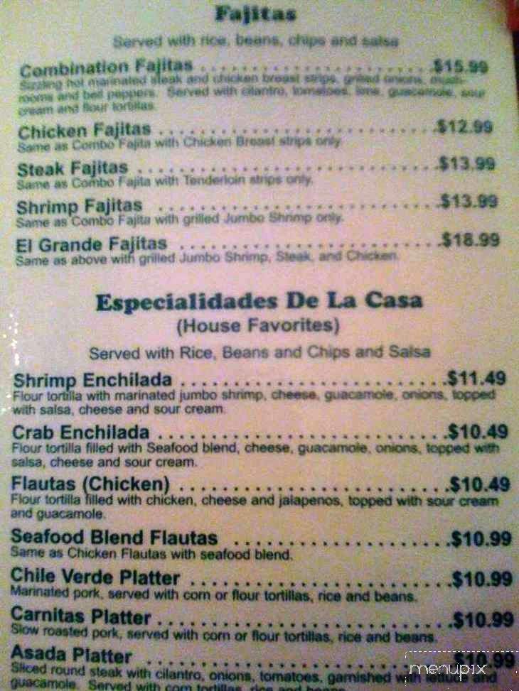 Pancho & Lefty's - St George, UT menu_pic