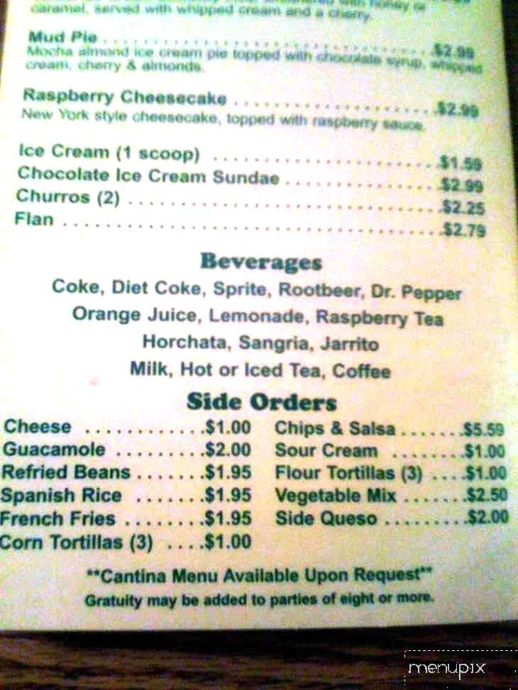 Pancho & Lefty's - St George, UT menu_pic