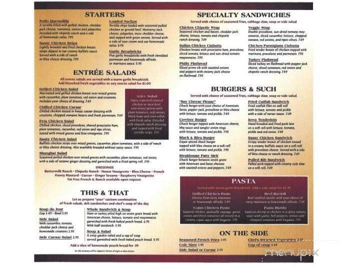 Menu of Peach's Restaurant in Burlington, IA 52601