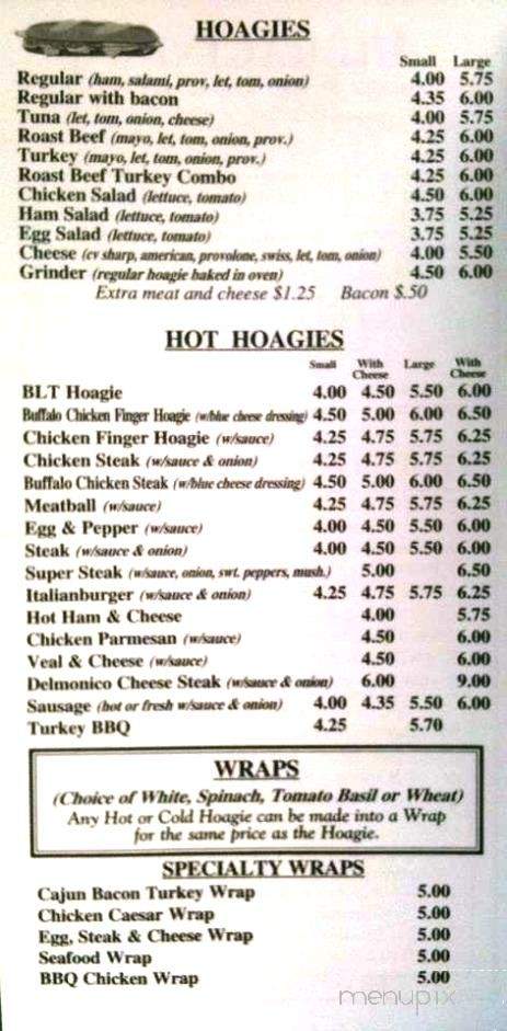 Pieracini's Market - Tamaqua, PA menu_pic