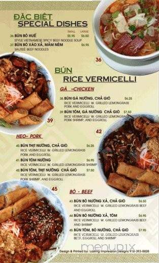 Pho Saigon Bay Restaurant - Stockton, CA menu_pic