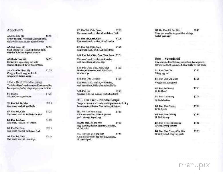 Pho City - Richmond, VA menu_pic