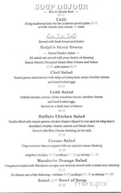 Ralph's Place - Bristol, IL menu_pic