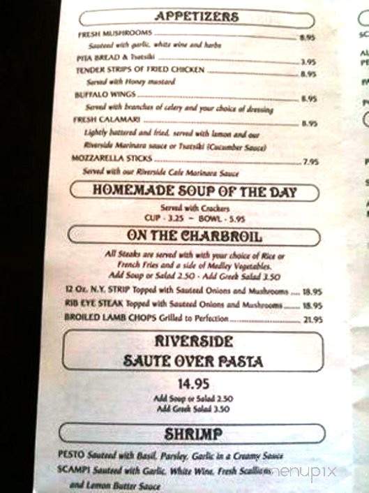 Riverside Cafe - St Marys, GA menu_pic